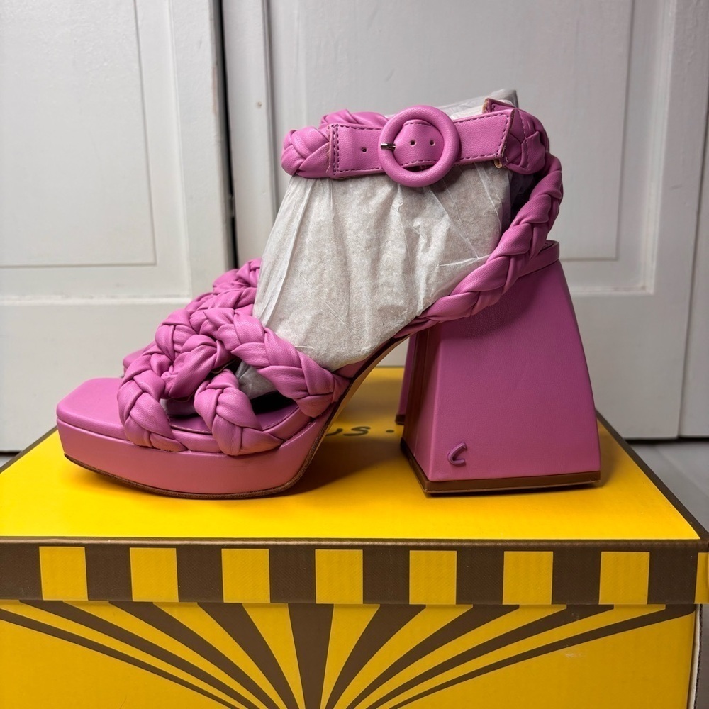 SAM EDELMAN Mable Ankle Strap Chunky Heel Sandals Size 7.5